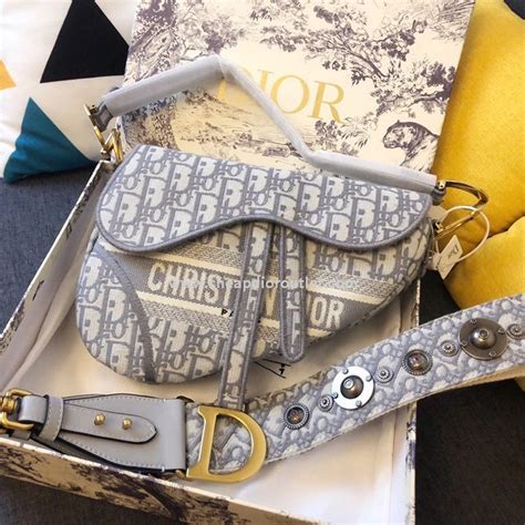 grey christian dior saddle bag|authentic dior saddle bag.